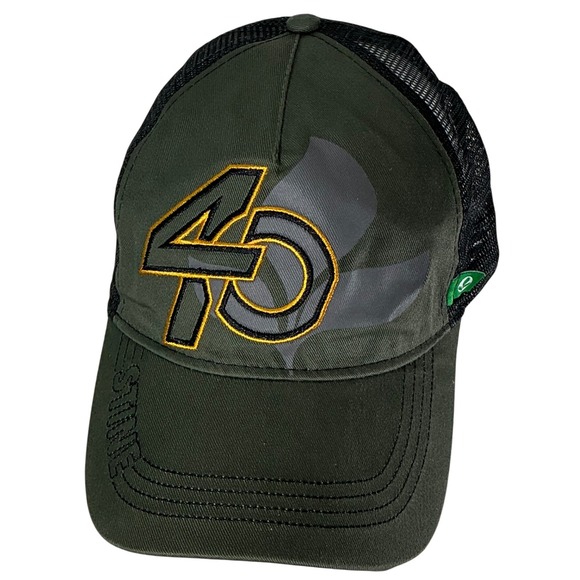 Stine‎ Seed Hat Olive Green Black Trucker Cap 45th Anniversary Adjustable - Picture 1 of 6